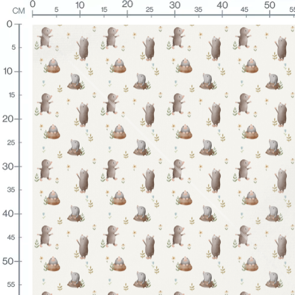 Tissu - Taupes et fleurs pastel