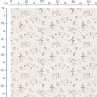 Tissu - Lapins et canards fleuris beige 3