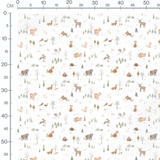 Tissu - Animaux forestiers variés