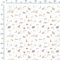 Tissu - Animaux forestiers variés