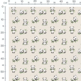 Tissu - Pandas et bambous adorables
