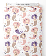 Tissu - Sirènes pastel joyeuses