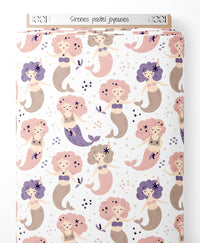 Tissu - Sirènes pastel joyeuses