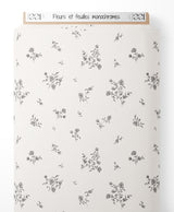 Tissu - Fleurs et feuilles monochromes