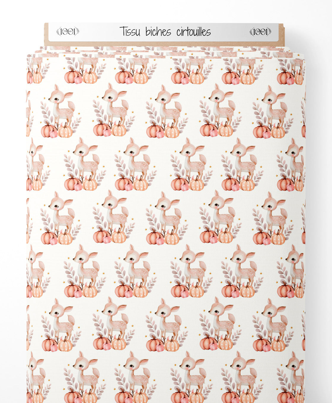 Tissu - Biches citrouilles