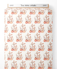 Tissu - Biches citrouilles