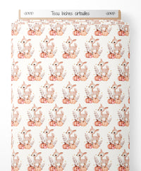 Tissu - Biches citrouilles