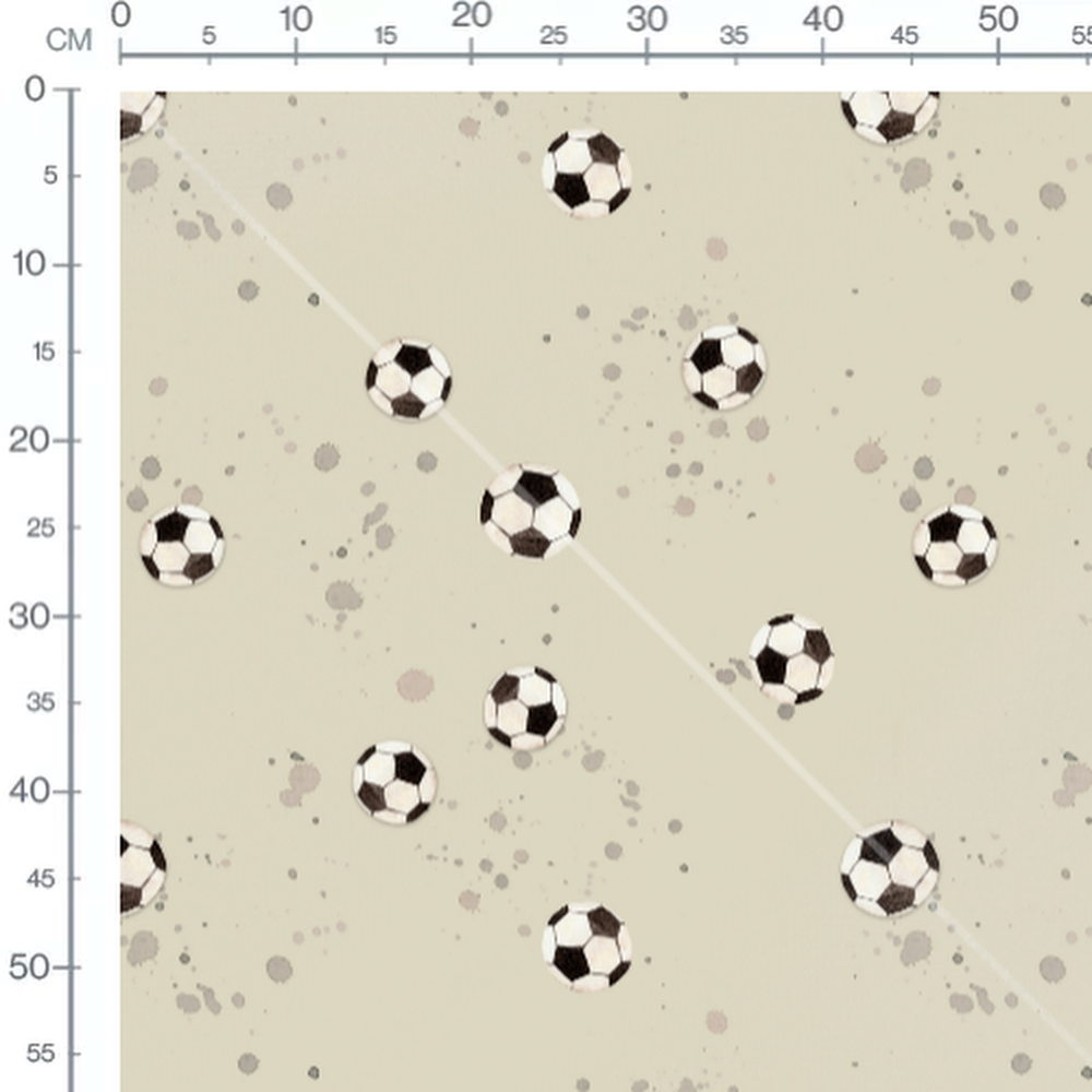 Tissu - Champignons rouges sur fond beige