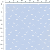 Tissu - Motif épuré d'arcs blancs
