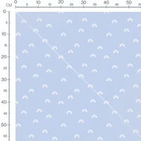 Tissu - Motif épuré d'arcs blancs