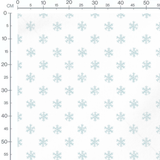 Tissu - Flocons bleus sur blanc