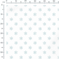 Tissu - Flocons bleus sur blanc