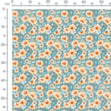 Tissu - Fleurs et papillons aquarelle