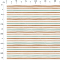 Tissu - Rayures beige et vert