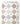 Tissu - Losanges et fleurs pastel