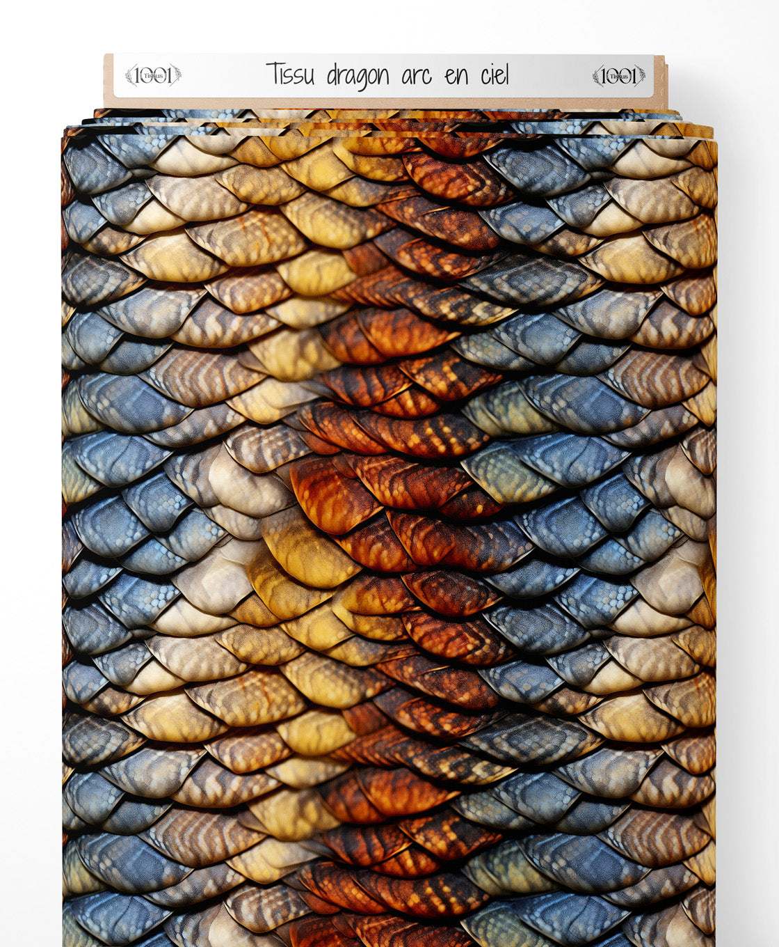 Tissu - dragon arc en ciel