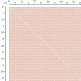 Tissu - Lignes ondulées avec coeurs