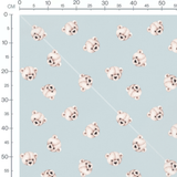 Tissu - Scène de ferme colorée et vivante