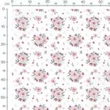 Tissu - Fleurs roses et violettes 3 2