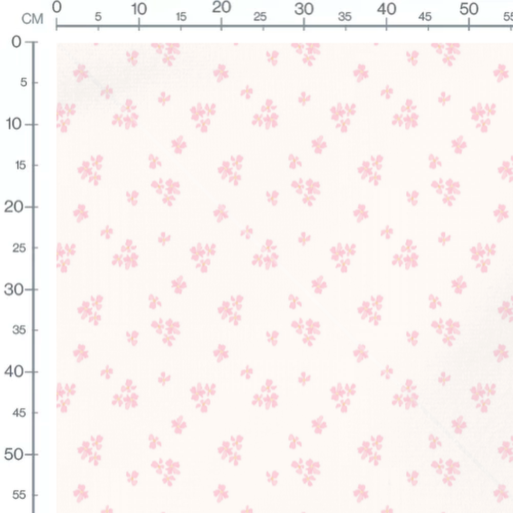 Tissu - Petites fleurs roses variées