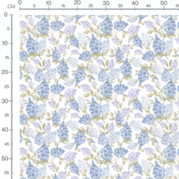 Tissu - Hortensias violets lumineux