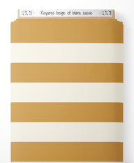Tissu - Rayures beige et blanc cassé