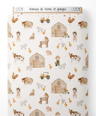 Tissu - Animaux de ferme et granges