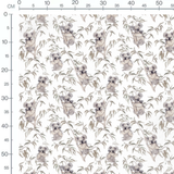 Tissu - Renards clairs et feuilles beige