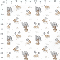 Tissu - Paresseux festif sur beige