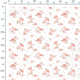 Tissu - Bourgeons roses sur fond blanc