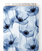 Tissu - Tissu Fleur Xray Bleu Doux