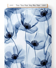 Tissu - Tissu Fleur Xray Bleu Doux