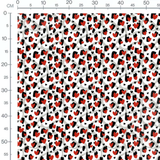 Tissu - Cœurs rouges et noirs