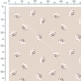 Tissu - Ours beige aux traits doux