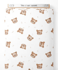 Tissu - Têtes d'ours souriants