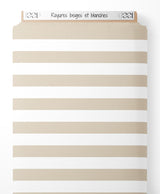 Tissu - Rayures beiges et blanches