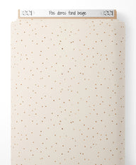 Tissu - Pois dorés sur fond beige
