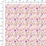 Tissu - Fleurs pastel et petits points