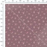 Tissu - Bouquets roses sur mauve