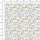 Tissu - Fleurs et arcs multicolores