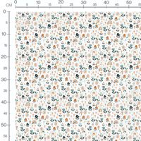 Tissu - Fleurs et arcs multicolores