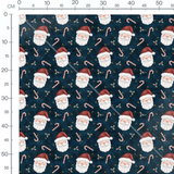 Tissu - Pères Noël et cannes