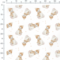 Tissu - Ours polaires sur fond blanc