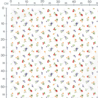 Tissu - Baies colorées sur fond blanc