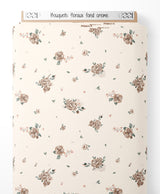 Tissu - Bouquets floraux sur fond crème