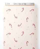 Tissu - Sucres d'orge sur beige