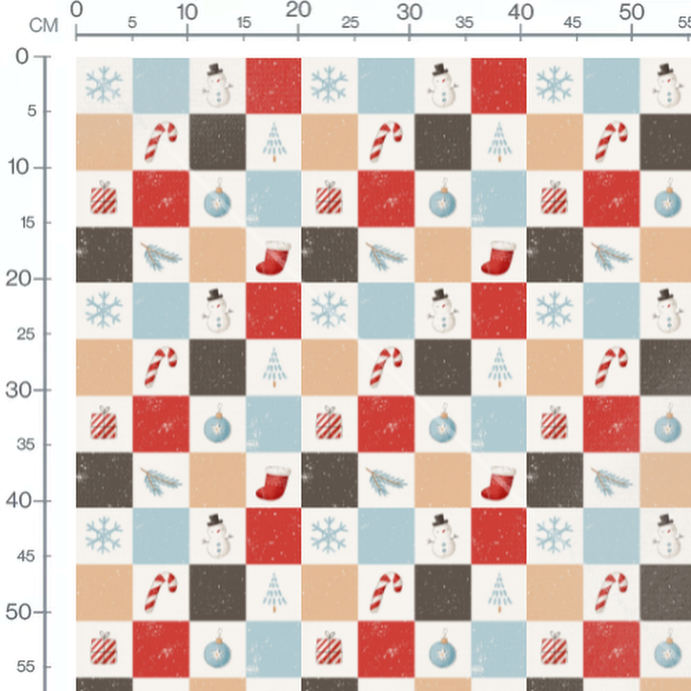 Tissu - Noël coloré et festif