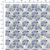 Tissu - Succulentes et fleurs pastel
