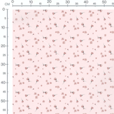 Tissu - Fleurs roses sur fond doux