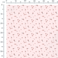 Tissu - Fleurs roses sur fond doux